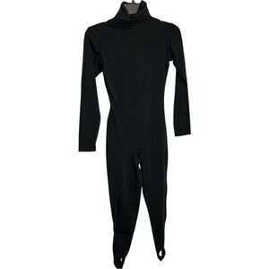 NWT VTG Bonnie August Mock Neck Long Sleeve Stirrup Bodysuit